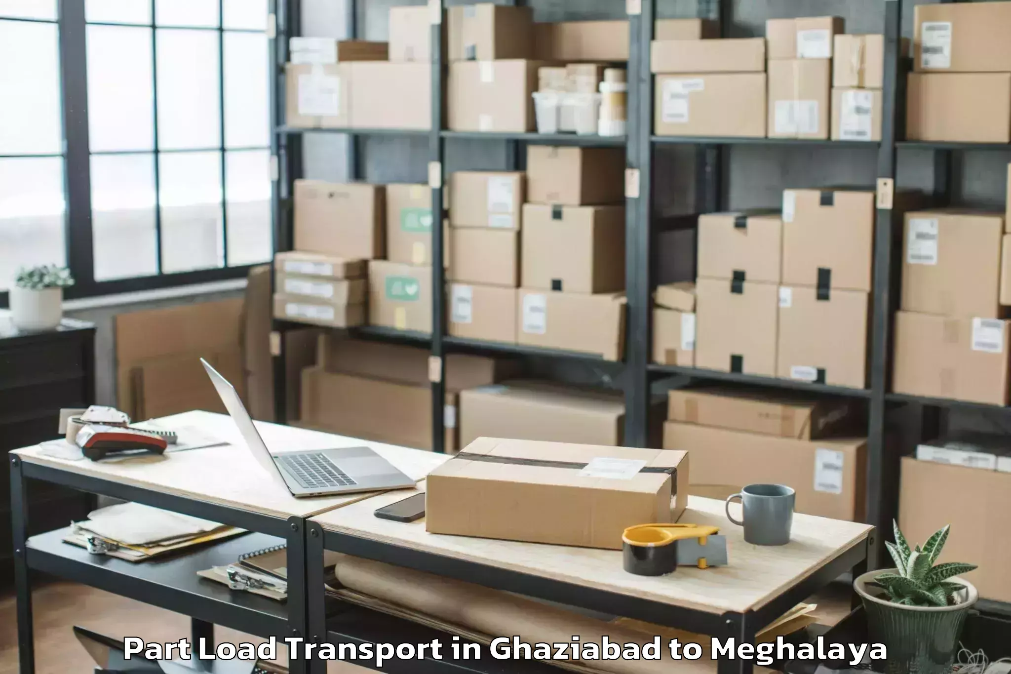 Professional Ghaziabad to Ampati Part Load Transport